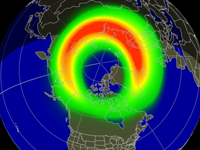 Pravdepodobnosť dnešnej polárnej žiary. | Zdroj: SHMÚ, NOAA